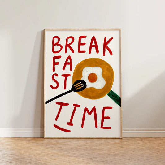 SECONDS Breakfast Time Hand Painted Print
