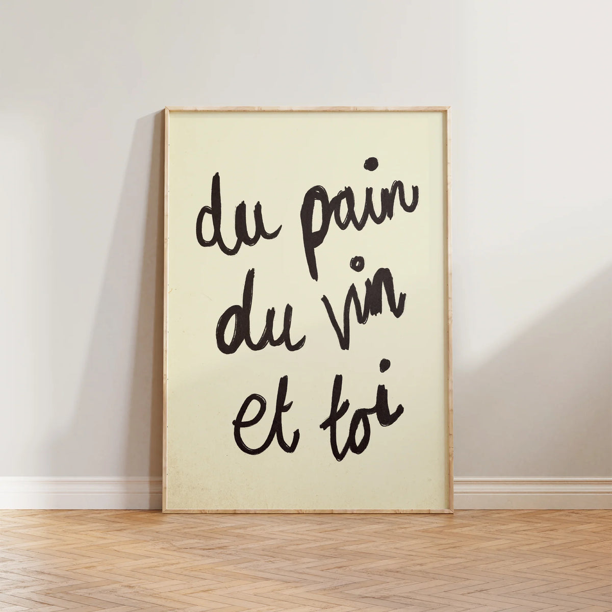 SECONDS Du Pain Du Vin Et Toi Handwritten Print