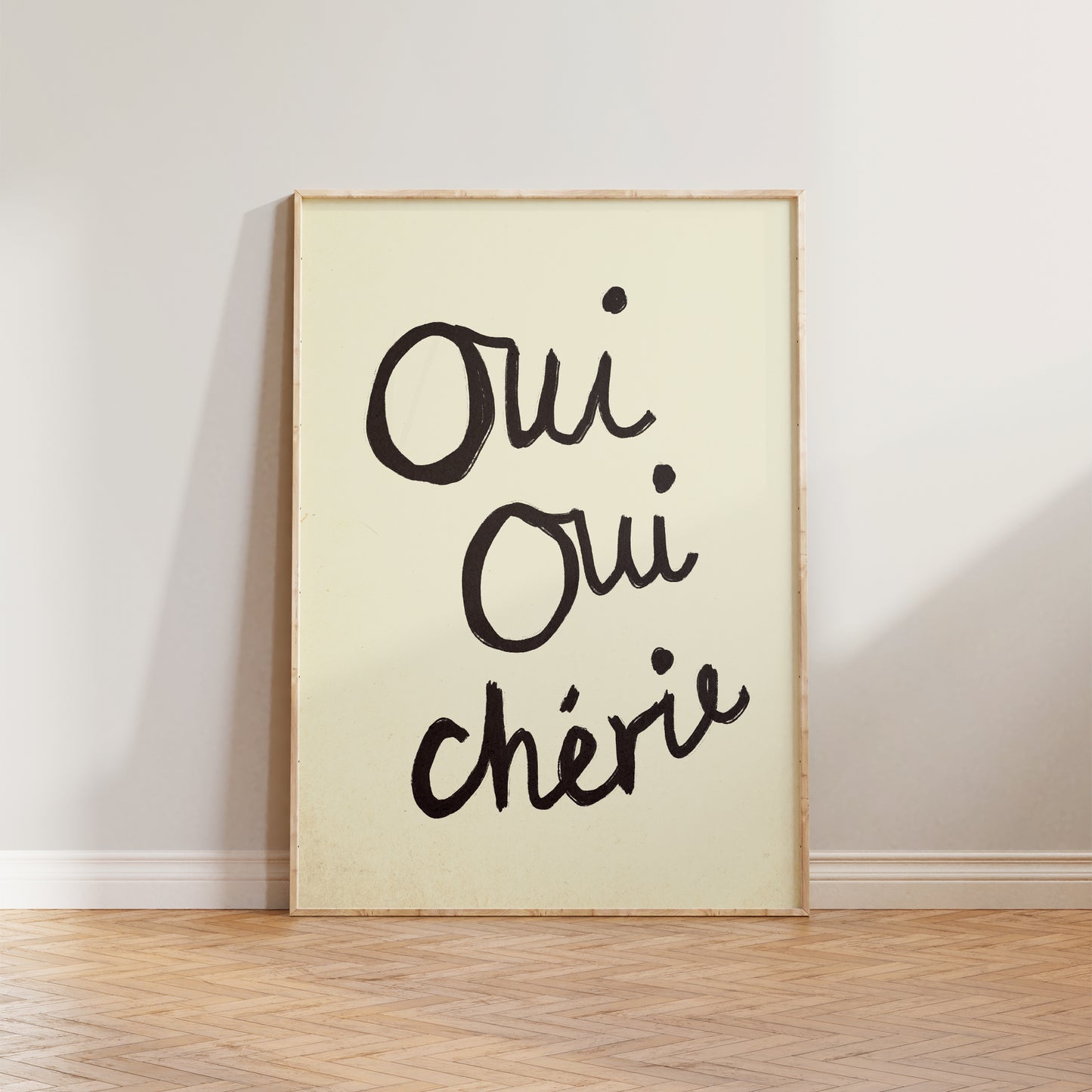 Oui Oui Chérie Handwritten Print