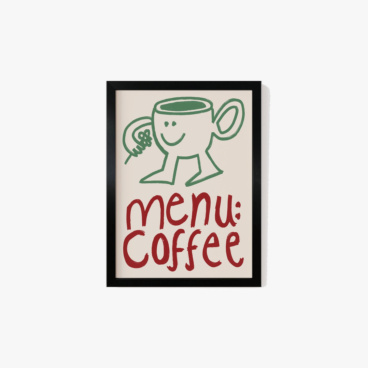 Menu Coffee Doodle Print