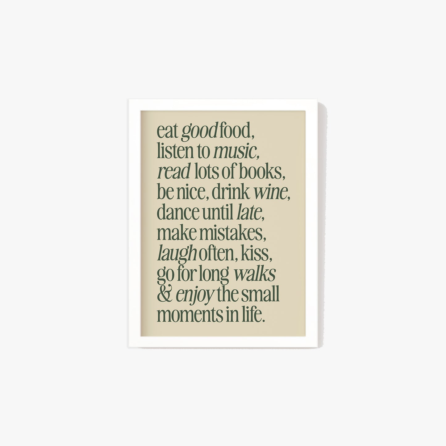 Enjoy The Small Moments Print