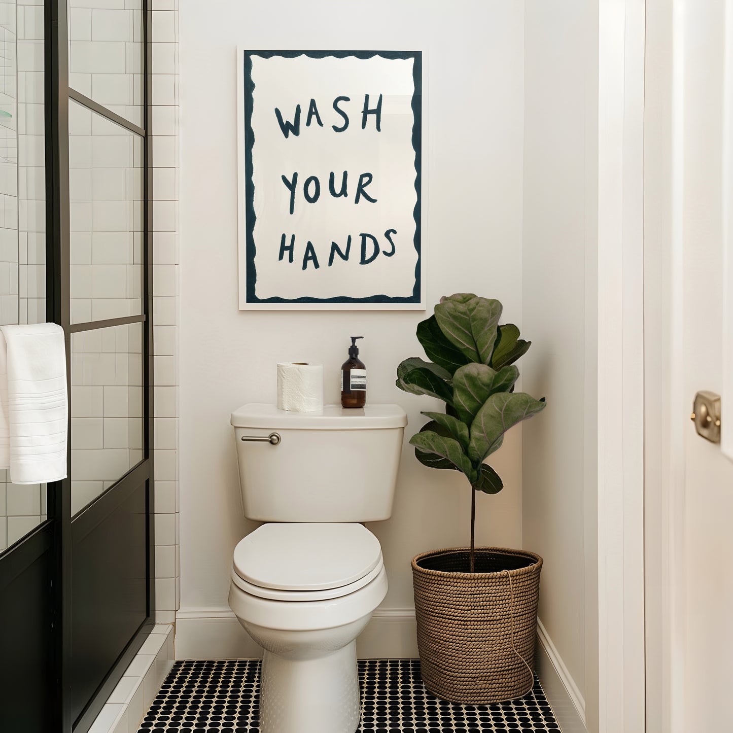 Wash Your Hands Hand Painted Print