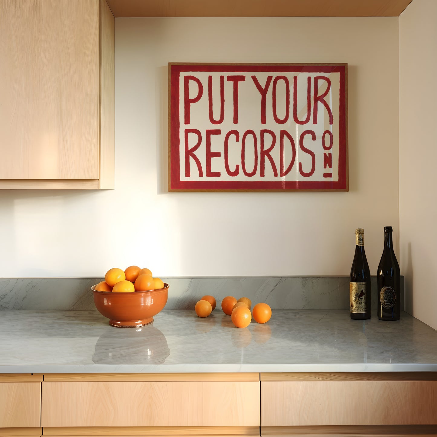 Put Your Records On Retro Hand Painted Print