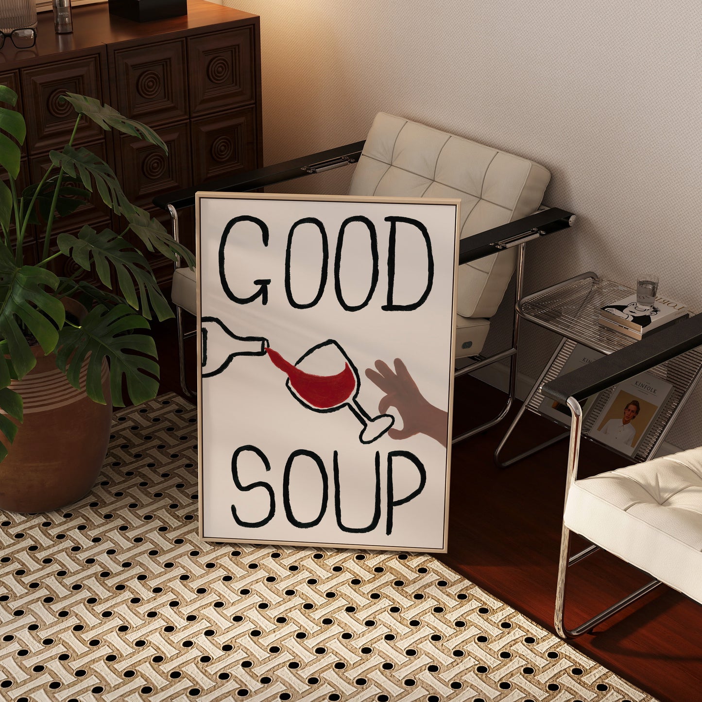 Good Soup Hand Painted Print