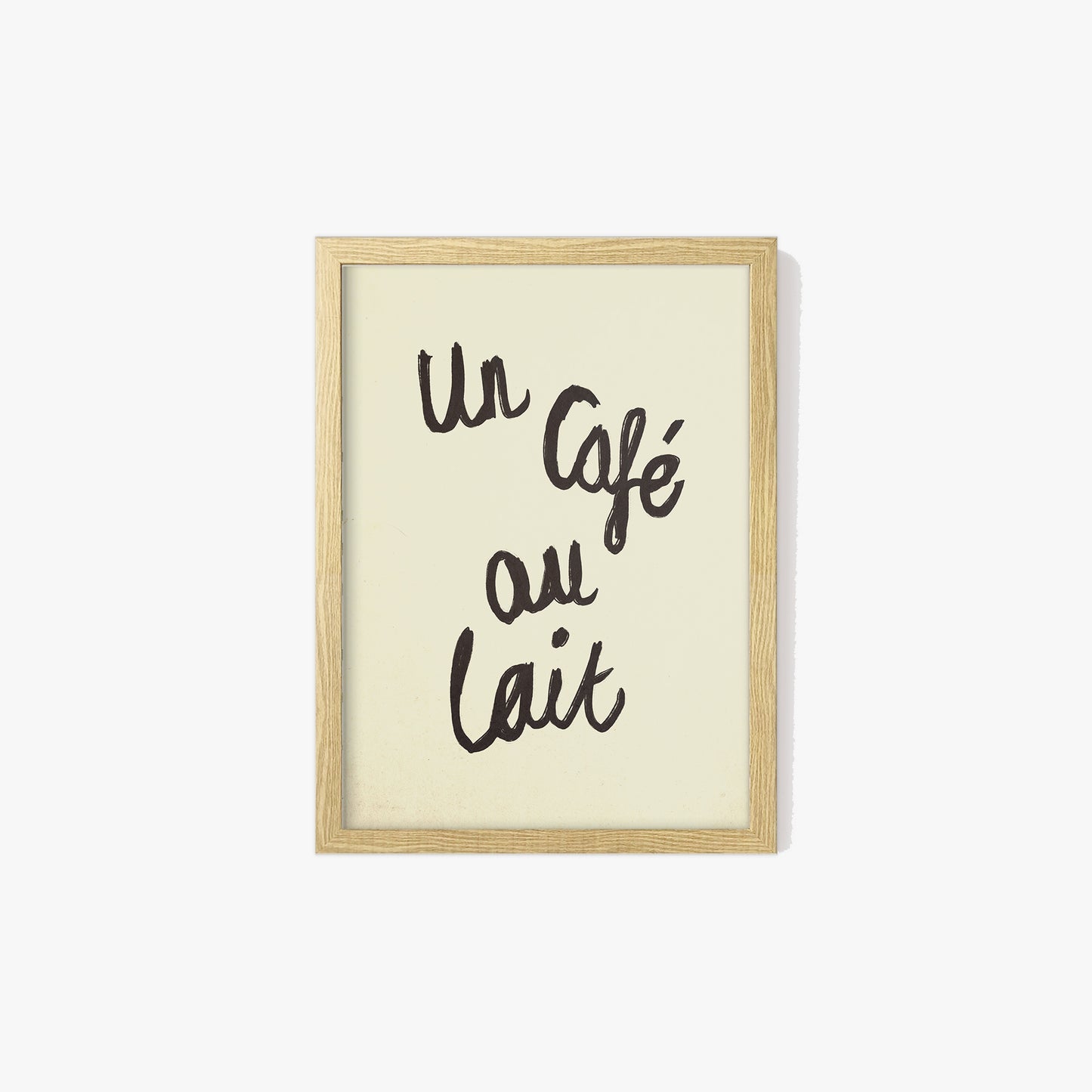 Un Café Au Lait Handwritten Print