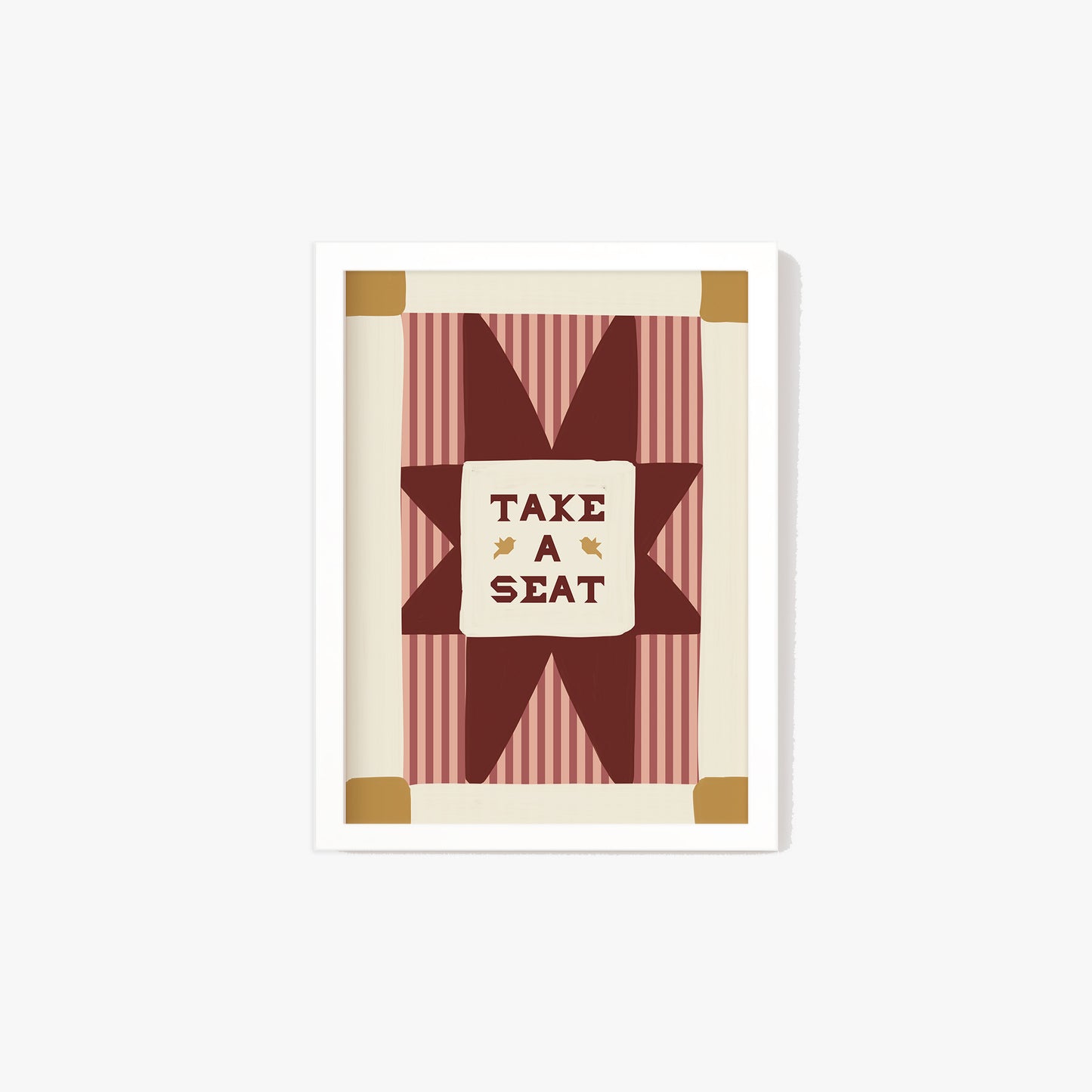 Take A Seat Stripe Print