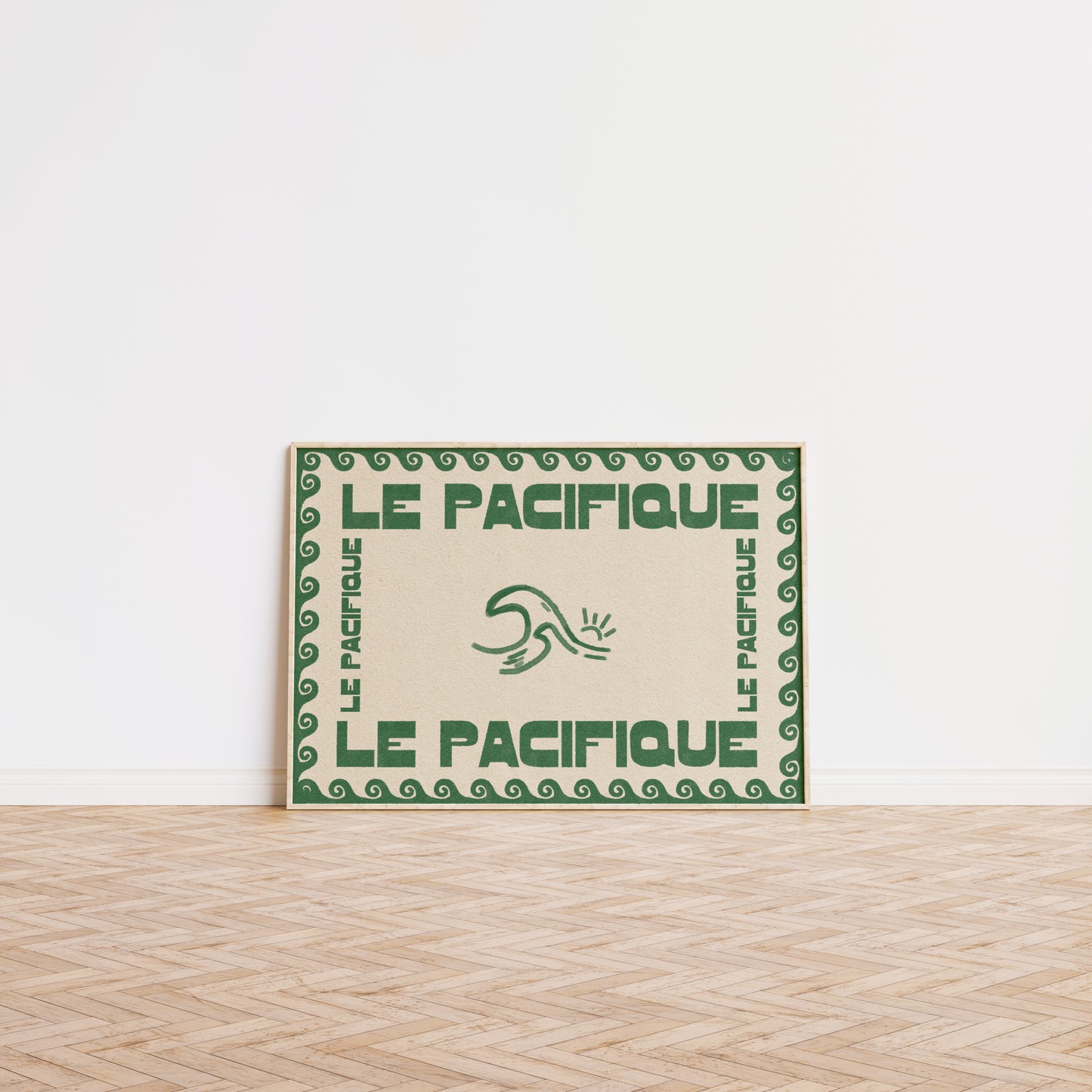 Le Pacifique Ocean Retro Print