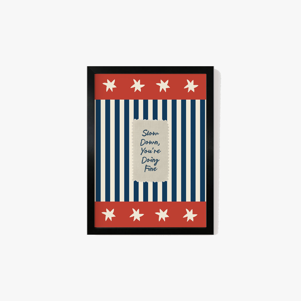 Slow Down Stripe Stars Print