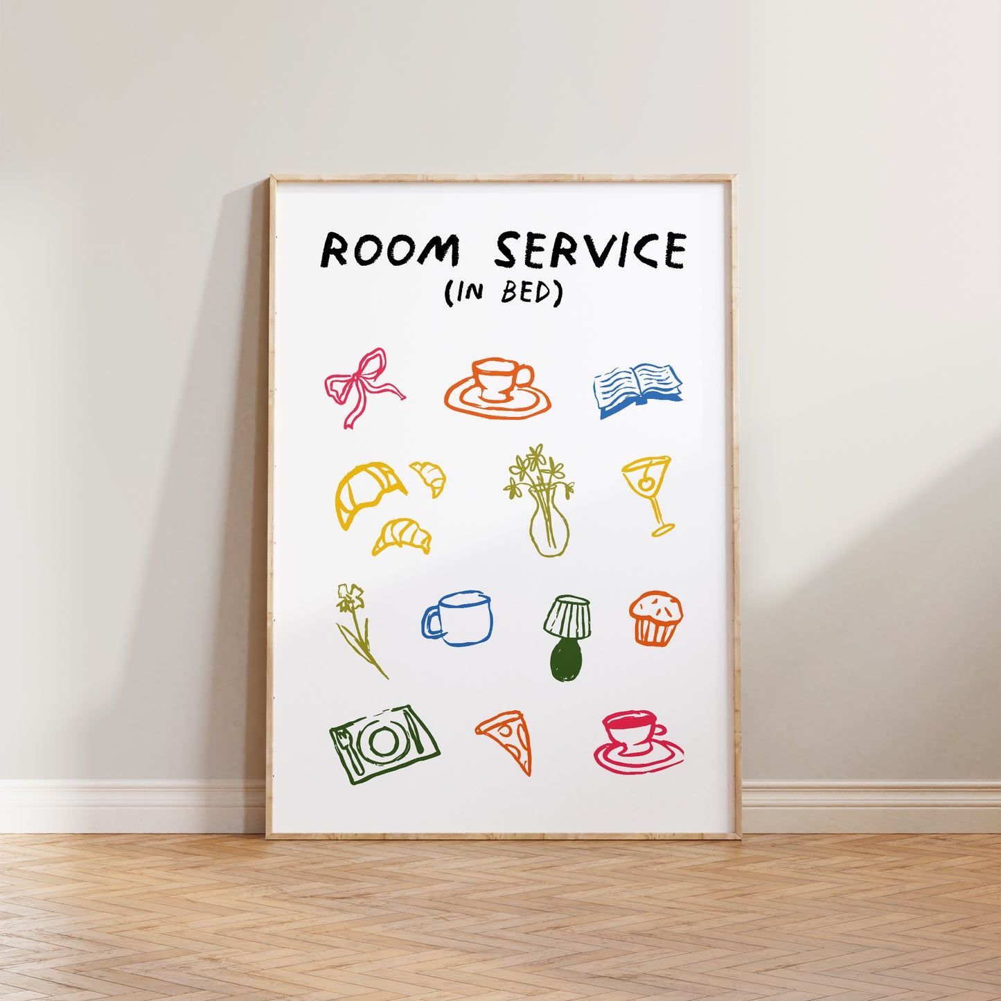 Room Service In Bed Print