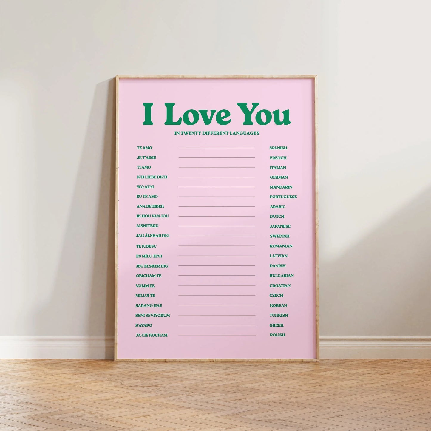 SECONDS I Love You Retro Print