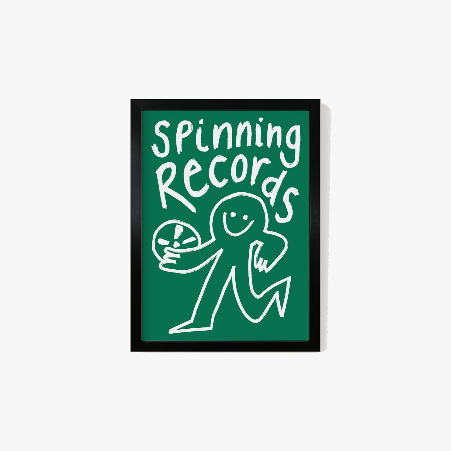 Spinning Records Doodle Print