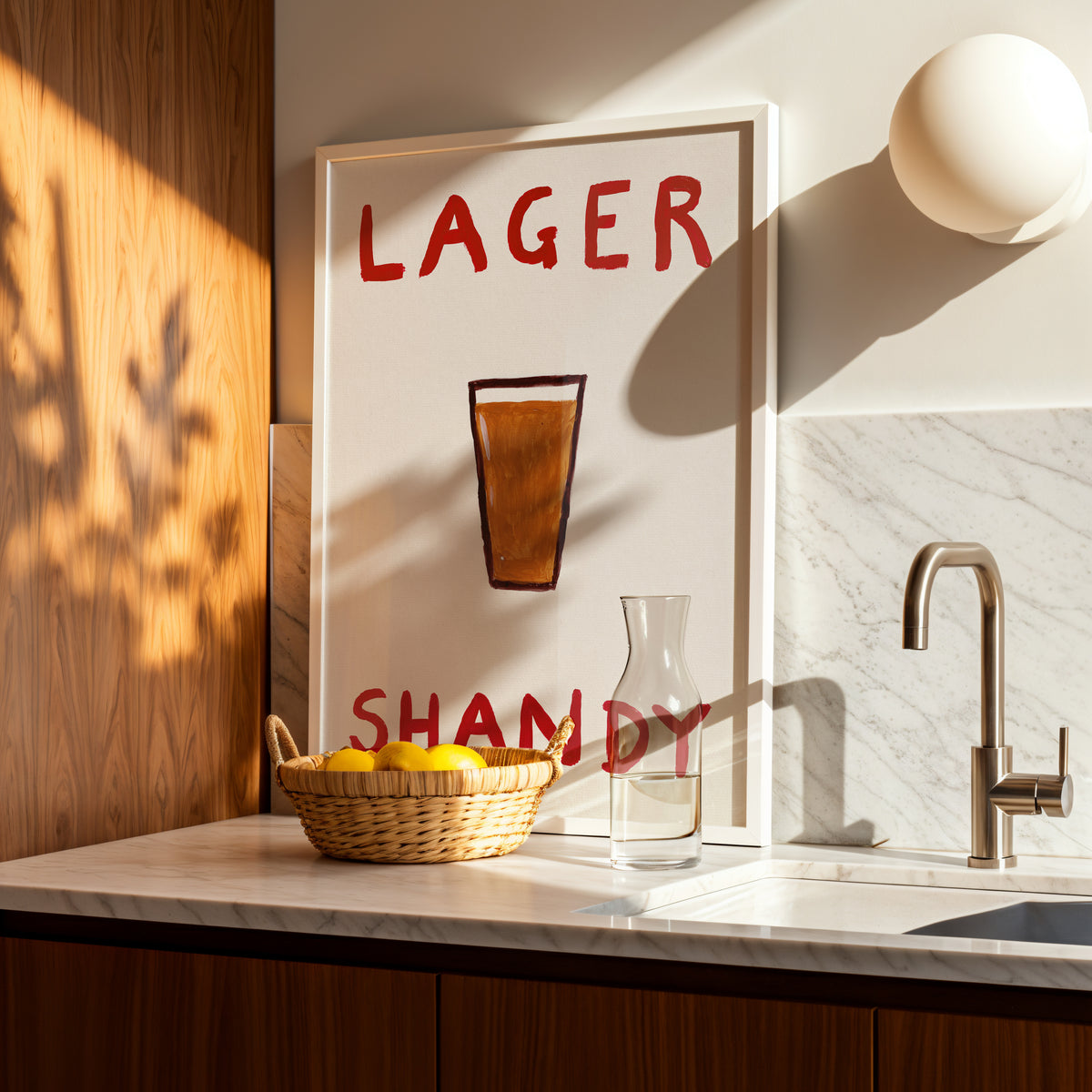 Lager Shandy Hand Painted Print