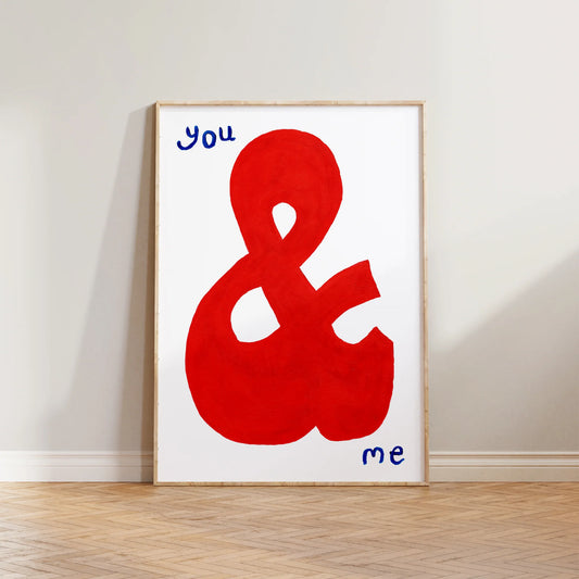 SECONDS You & Me Hand Painted Print
