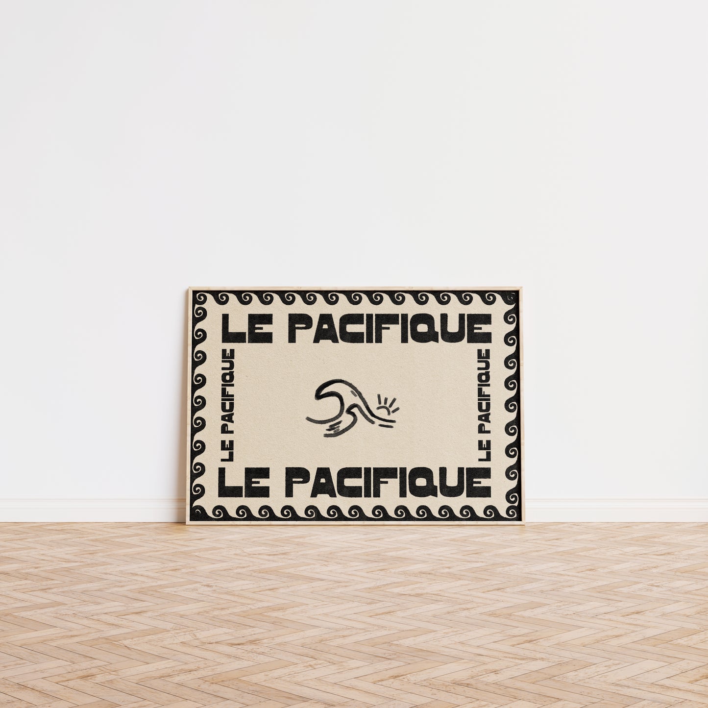 Le Pacifique Ocean Retro Print