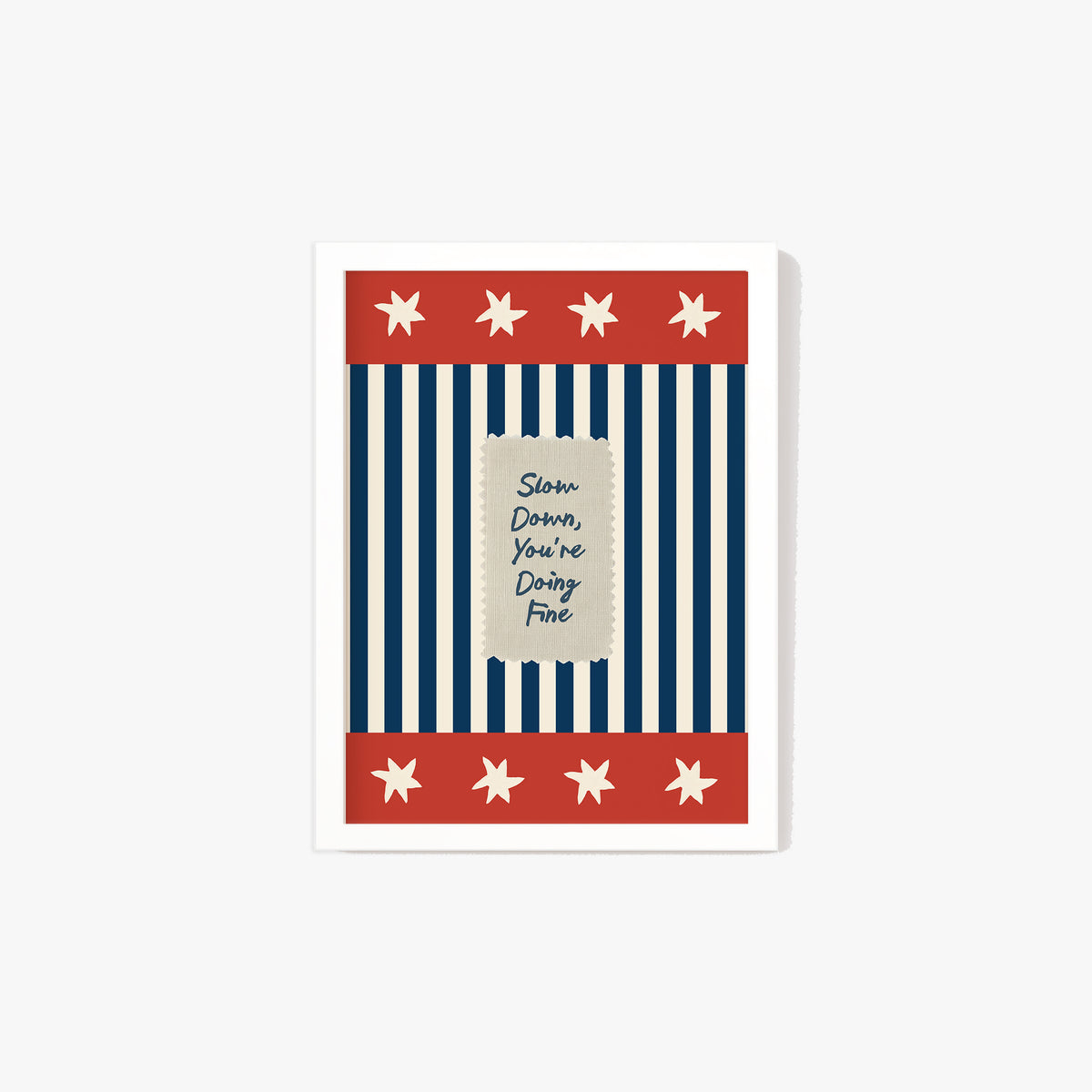 Slow Down Stripe Stars Print
