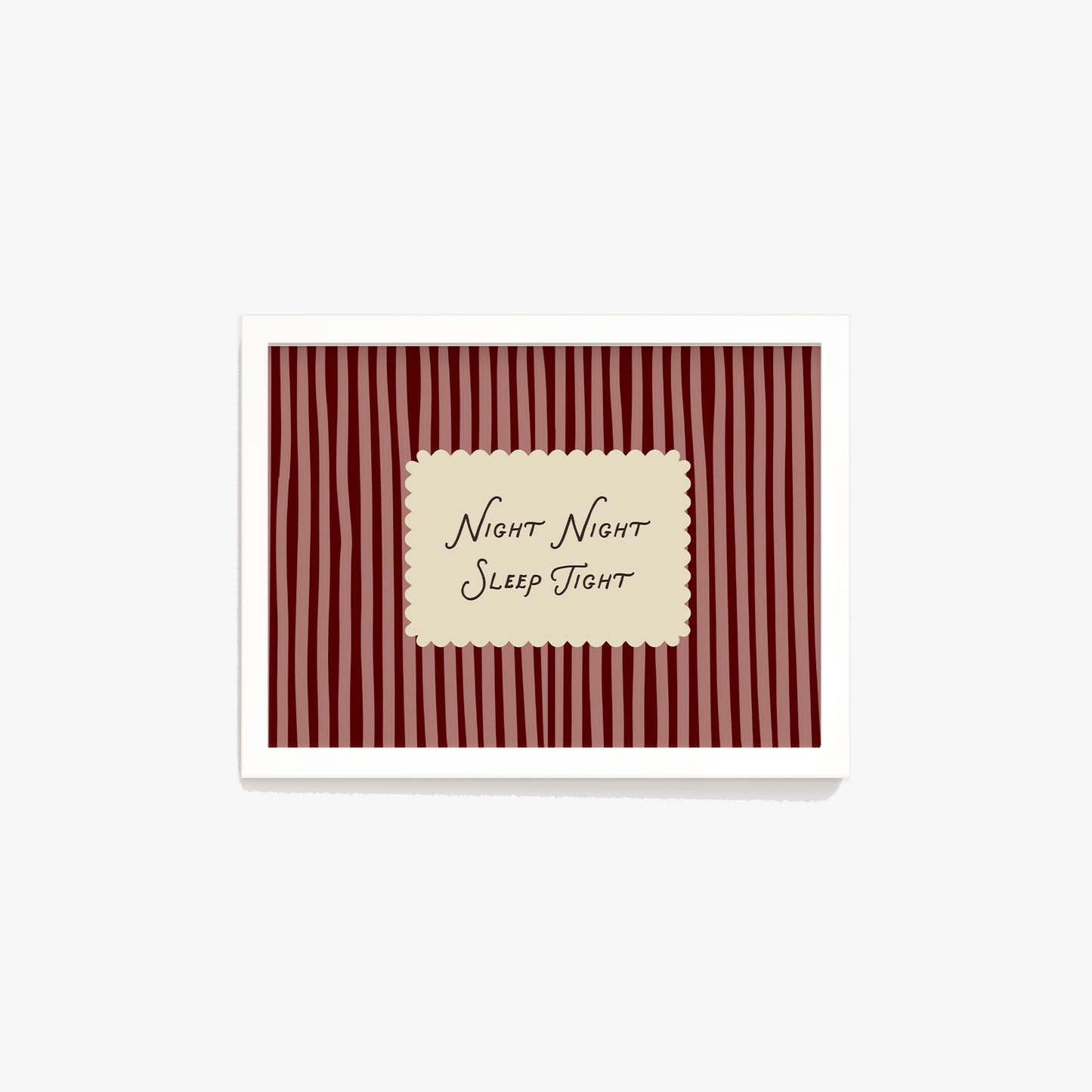 Night Night Sleep Tight Stripe Print