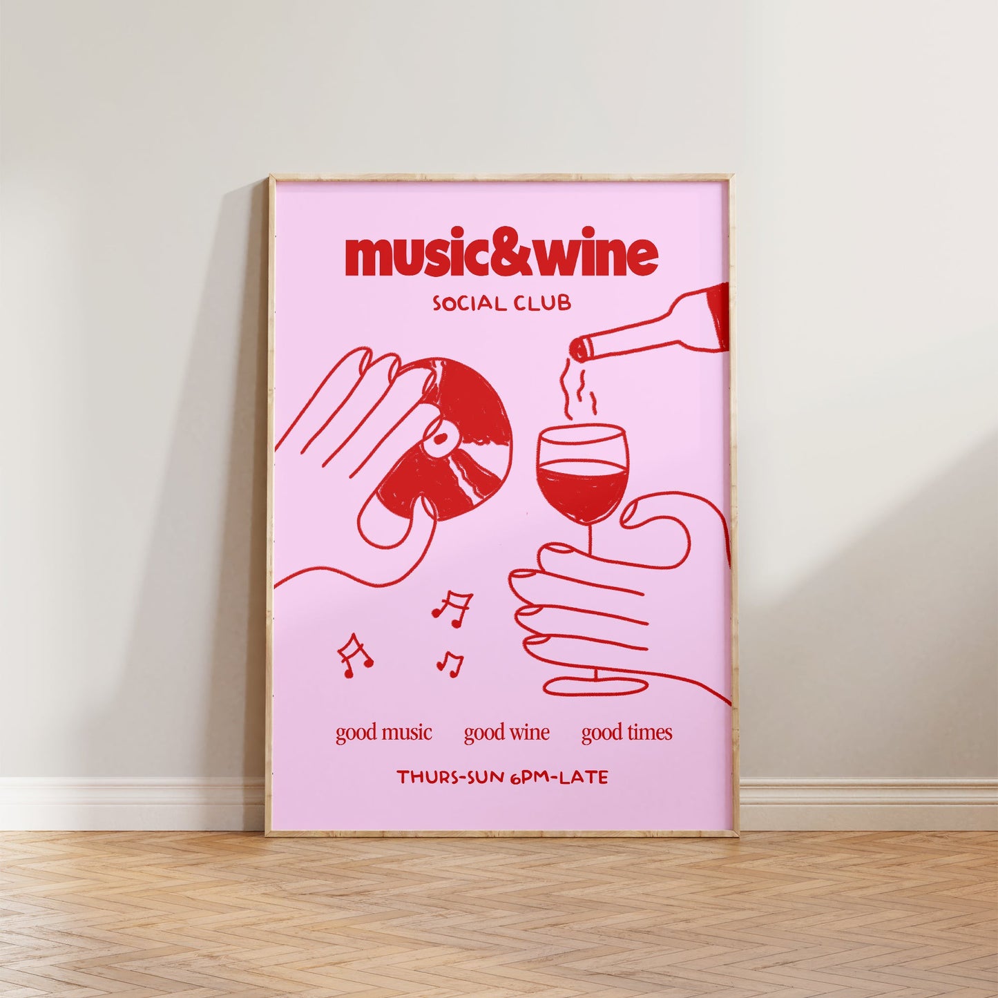 Music & Wine Social Club Print