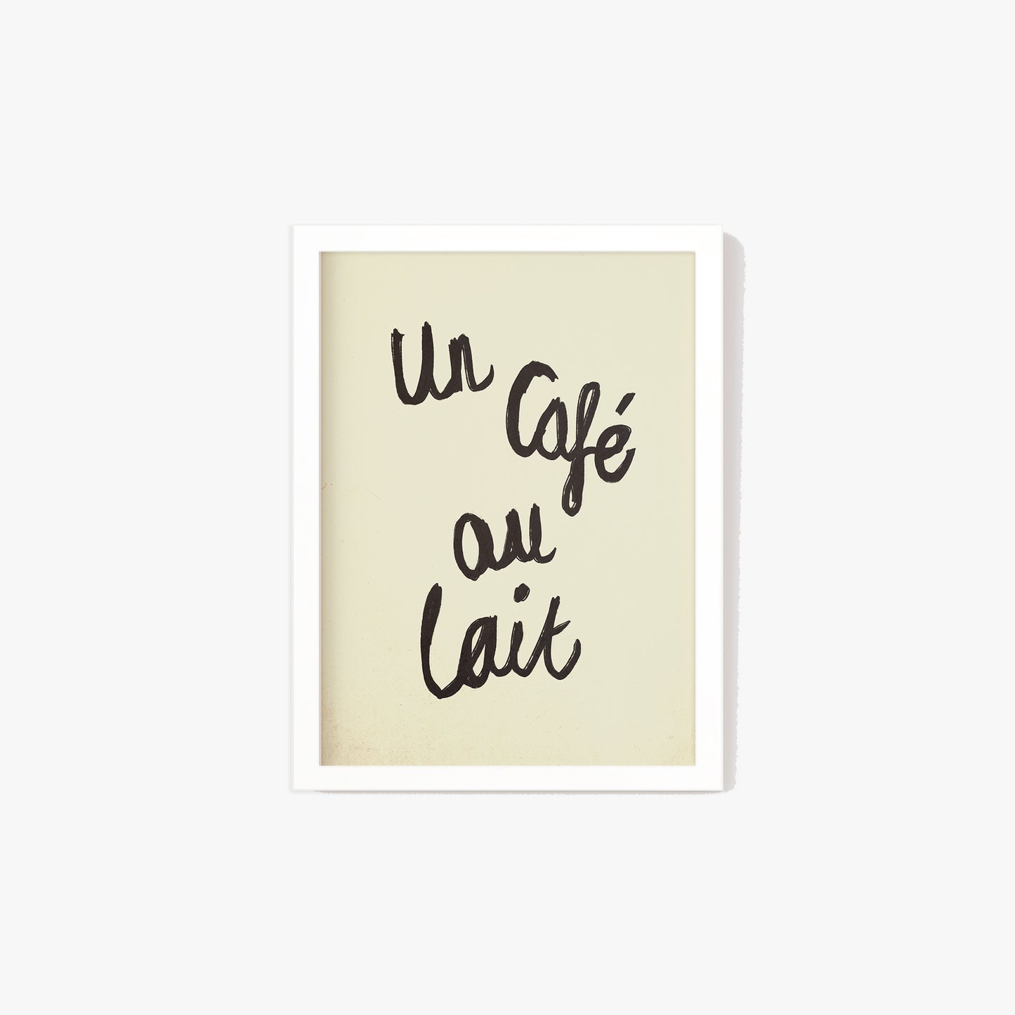 Un Café Au Lait Handwritten Print