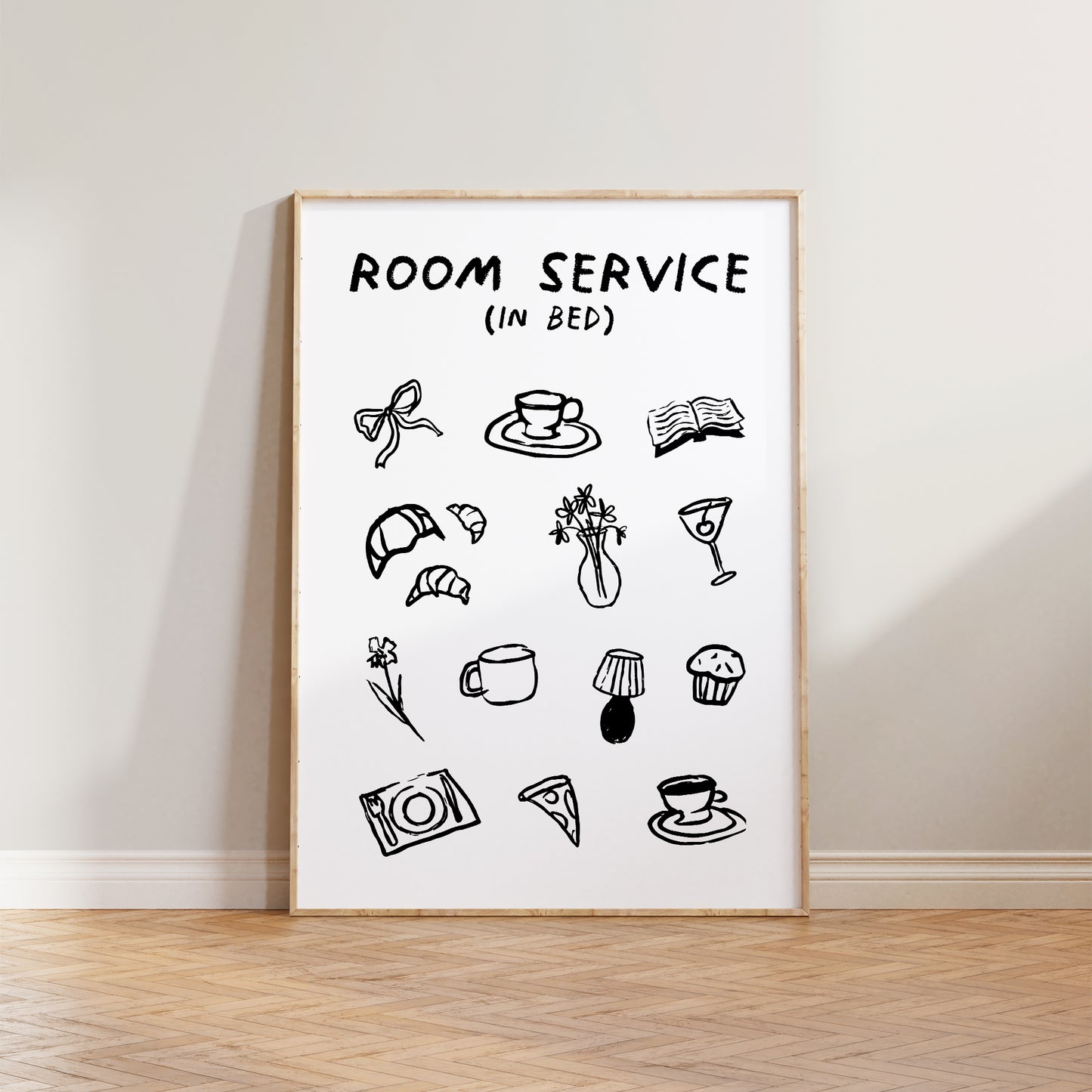 Room Service In Bed Print