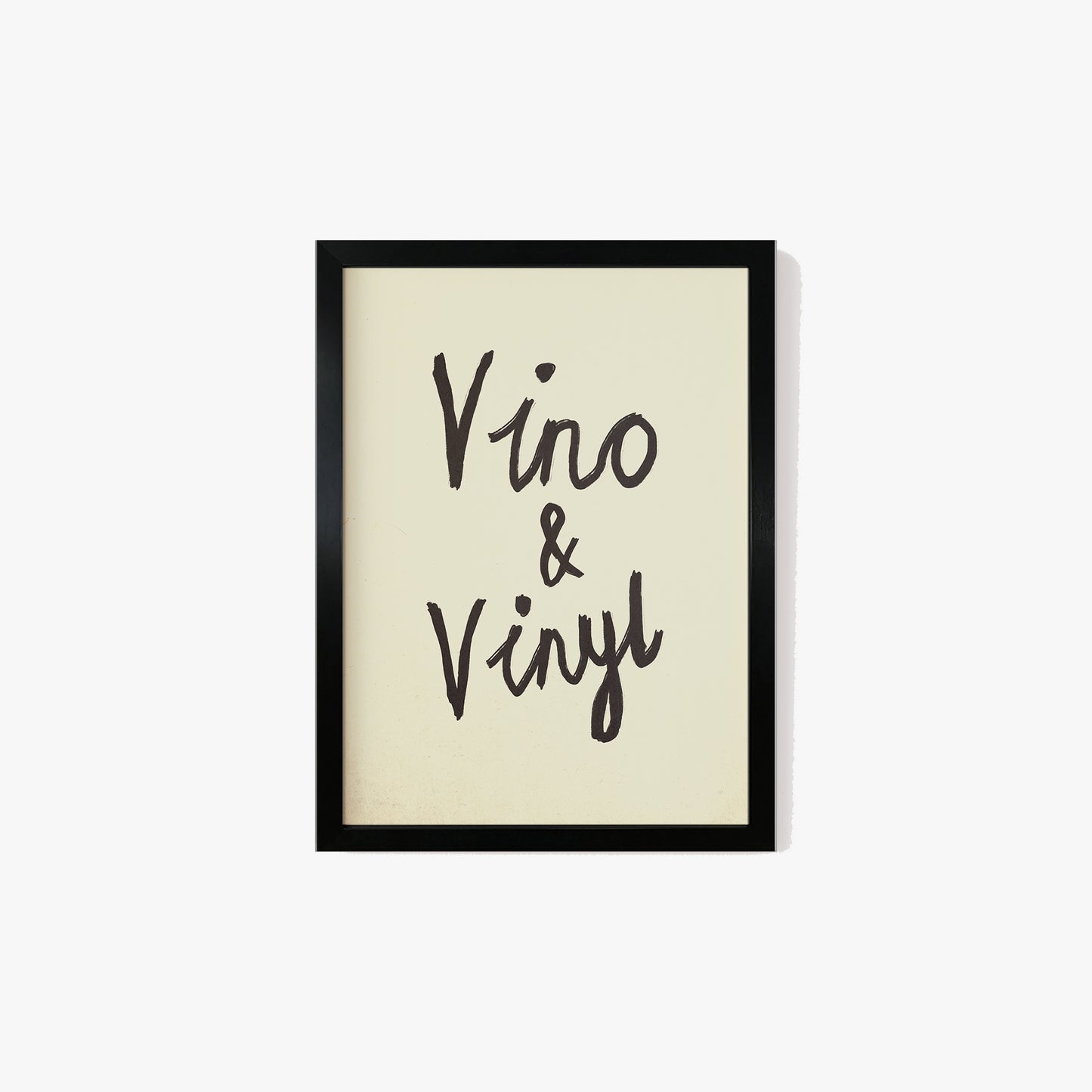 Vino & Vinyl Handwritten Print