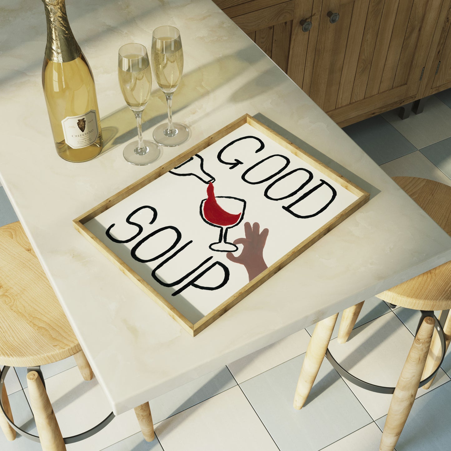 Good Soup Hand Painted Print