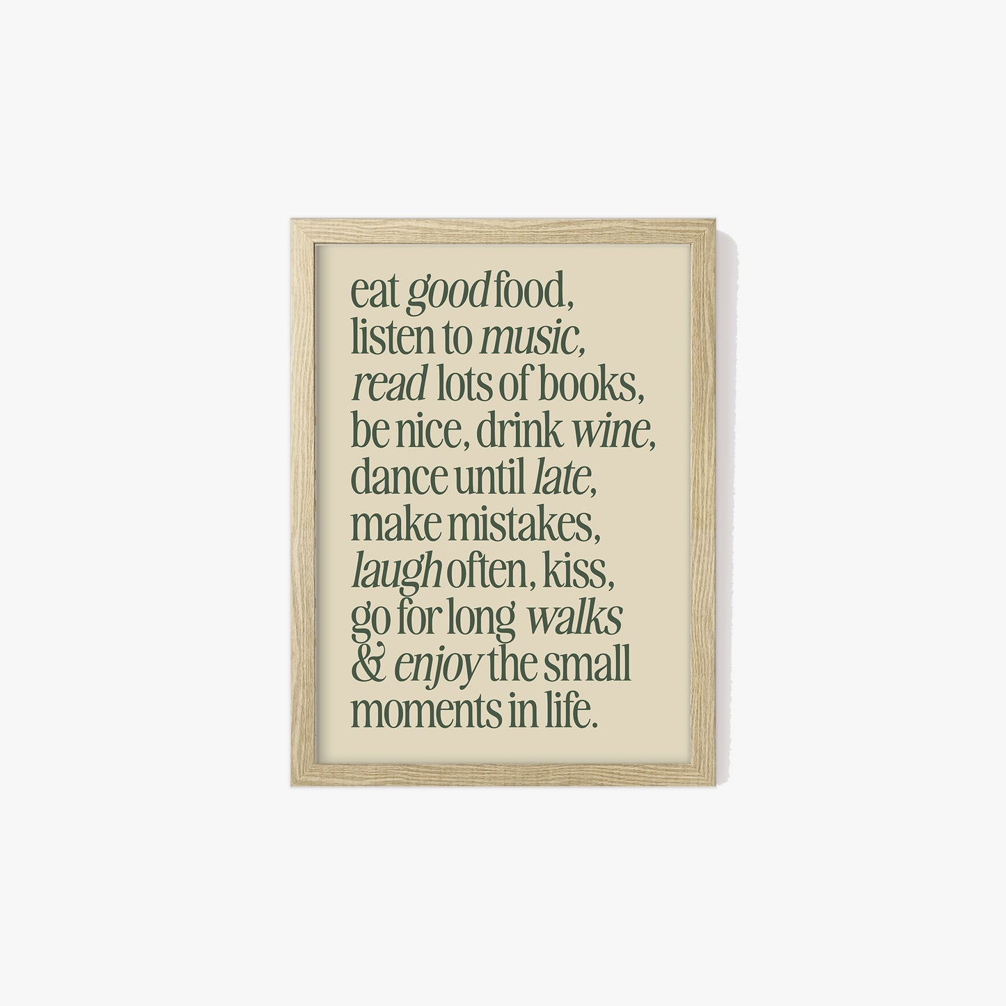 Enjoy The Small Moments Print