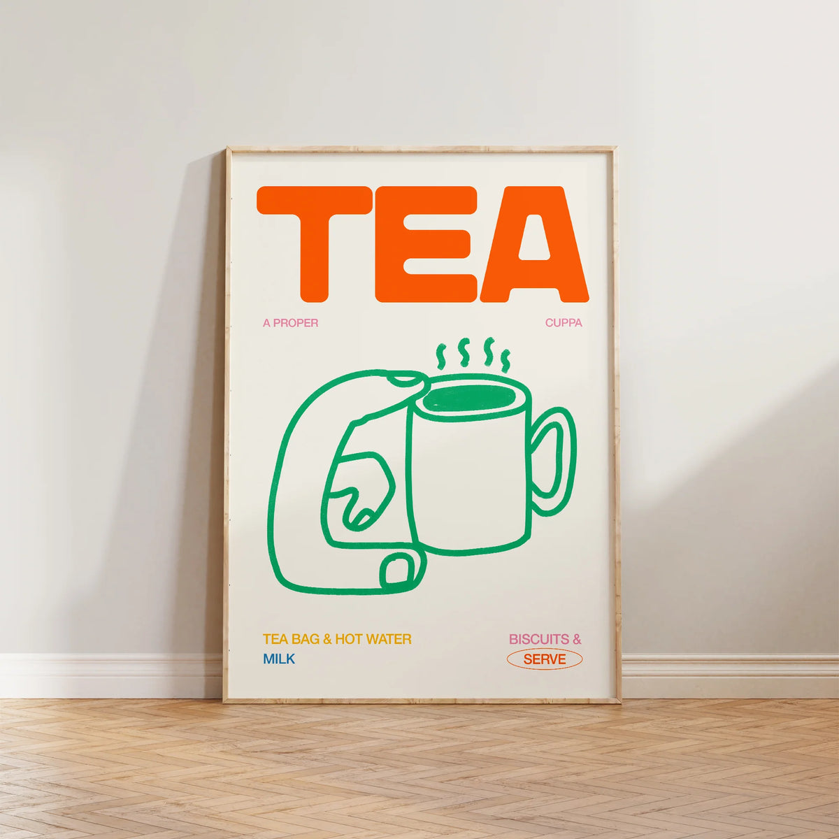 SECONDS Tea Hand Drawn Print