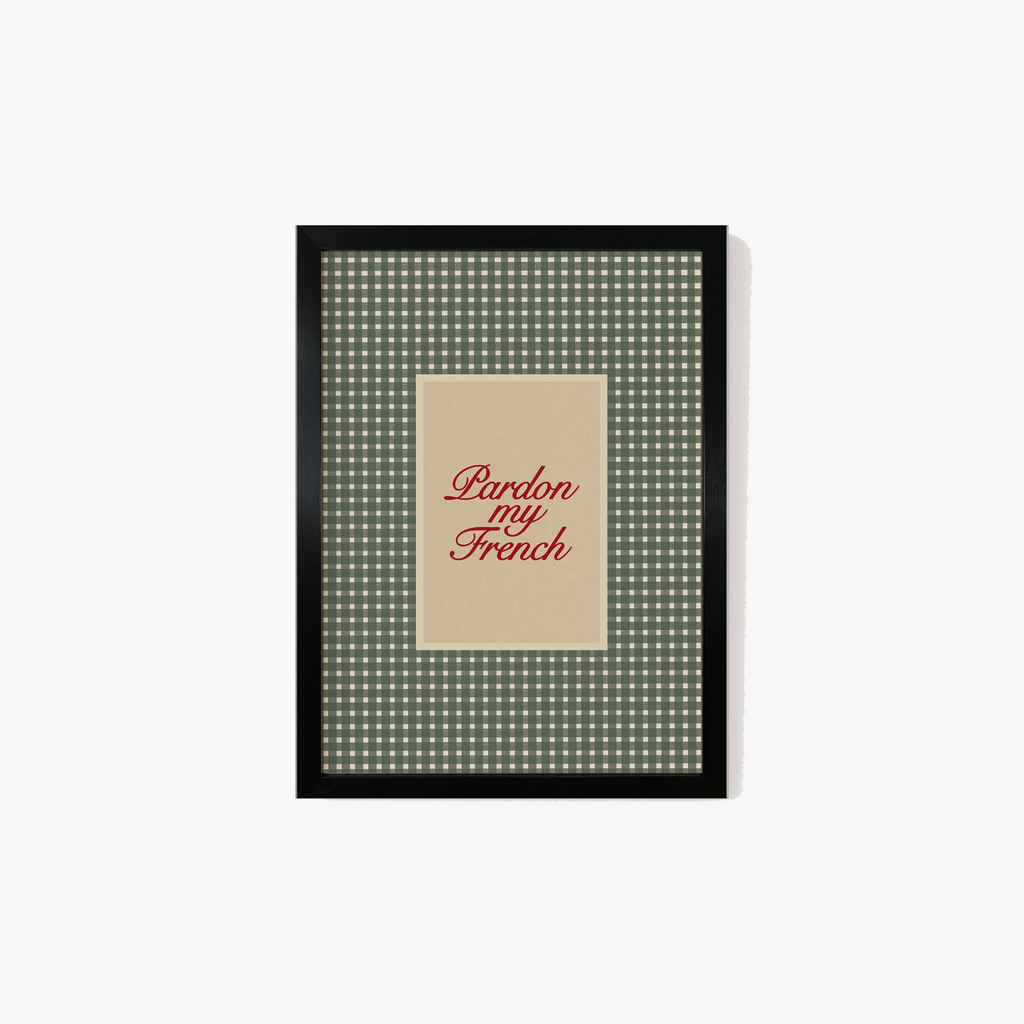 Pardon My French Gingham Print