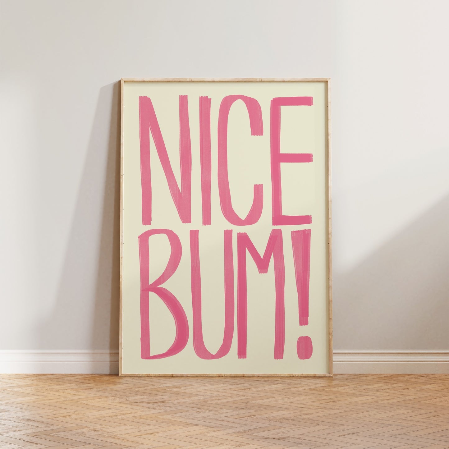 Nice Bum Typography Print