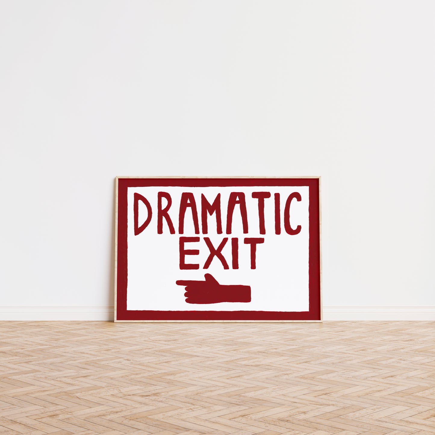 Dramatic Exit Pointing LEFT Print