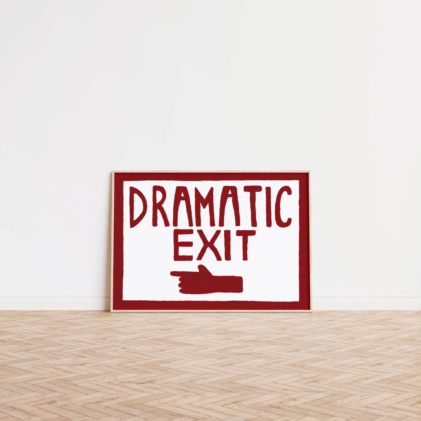 SECONDS Dramatic Exit Pointing LEFT Print