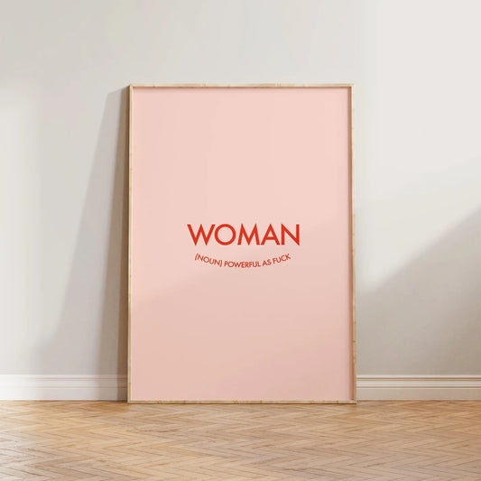 SECONDS Woman Definition Print