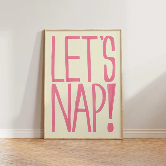 SECONDS Let's Nap Print