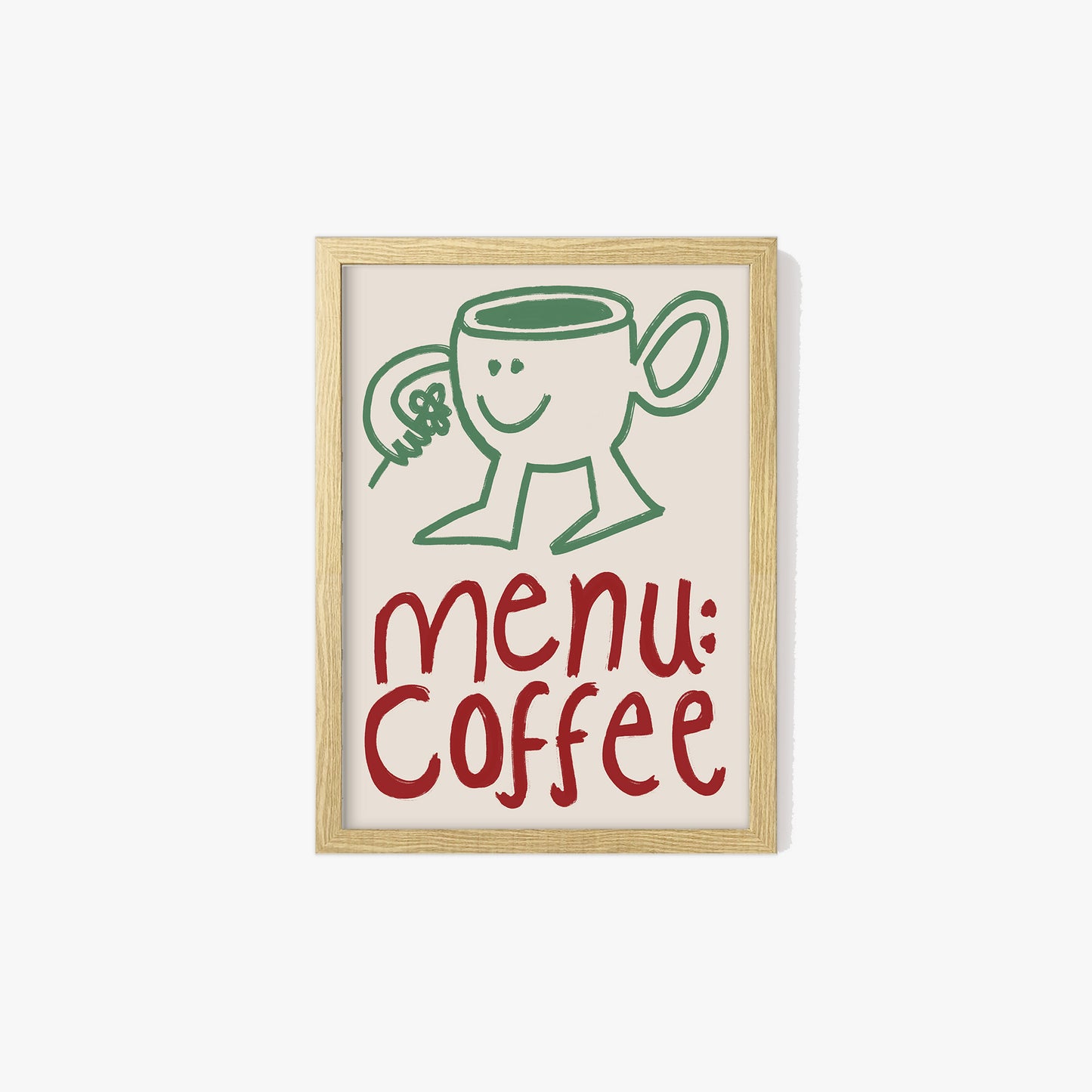 Menu Coffee Doodle Print