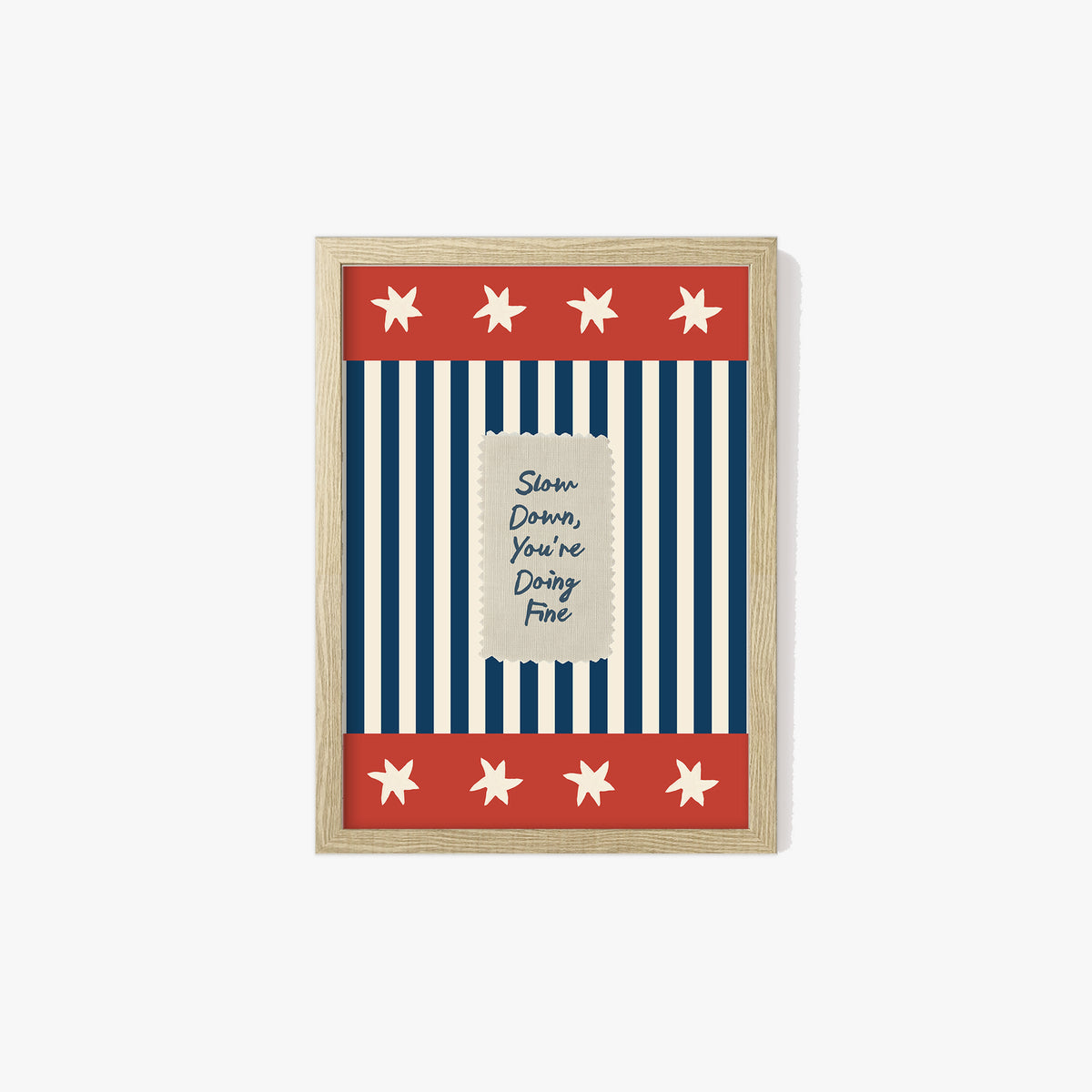 Slow Down Stripe Stars Print