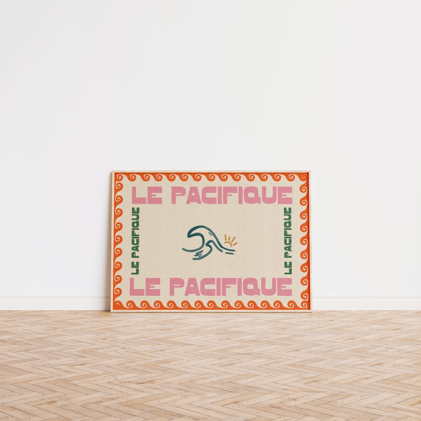 Le Pacifique Ocean Retro Print