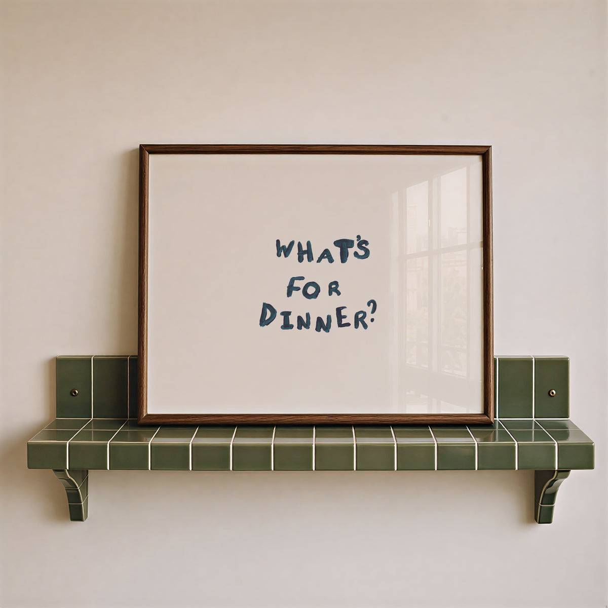 What's For Dinner Hand Painted Print