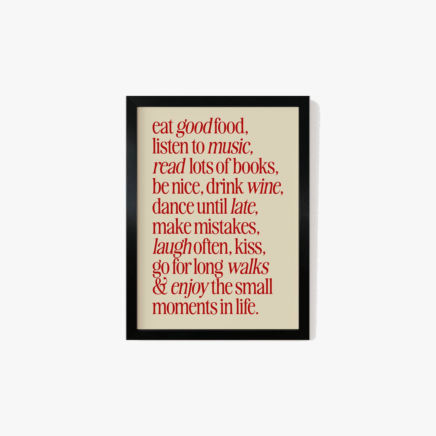 Enjoy The Small Moments Print