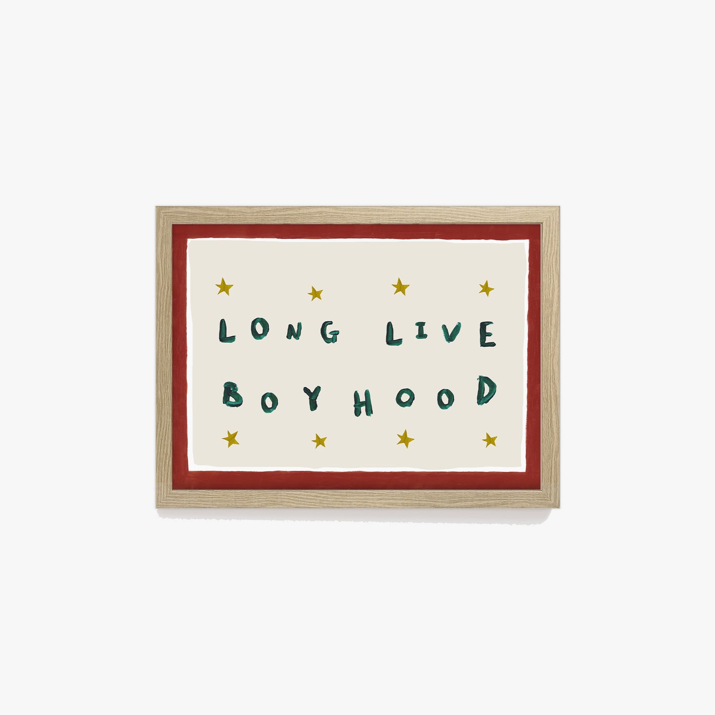 Long Live Boyhood Hand Painted Print