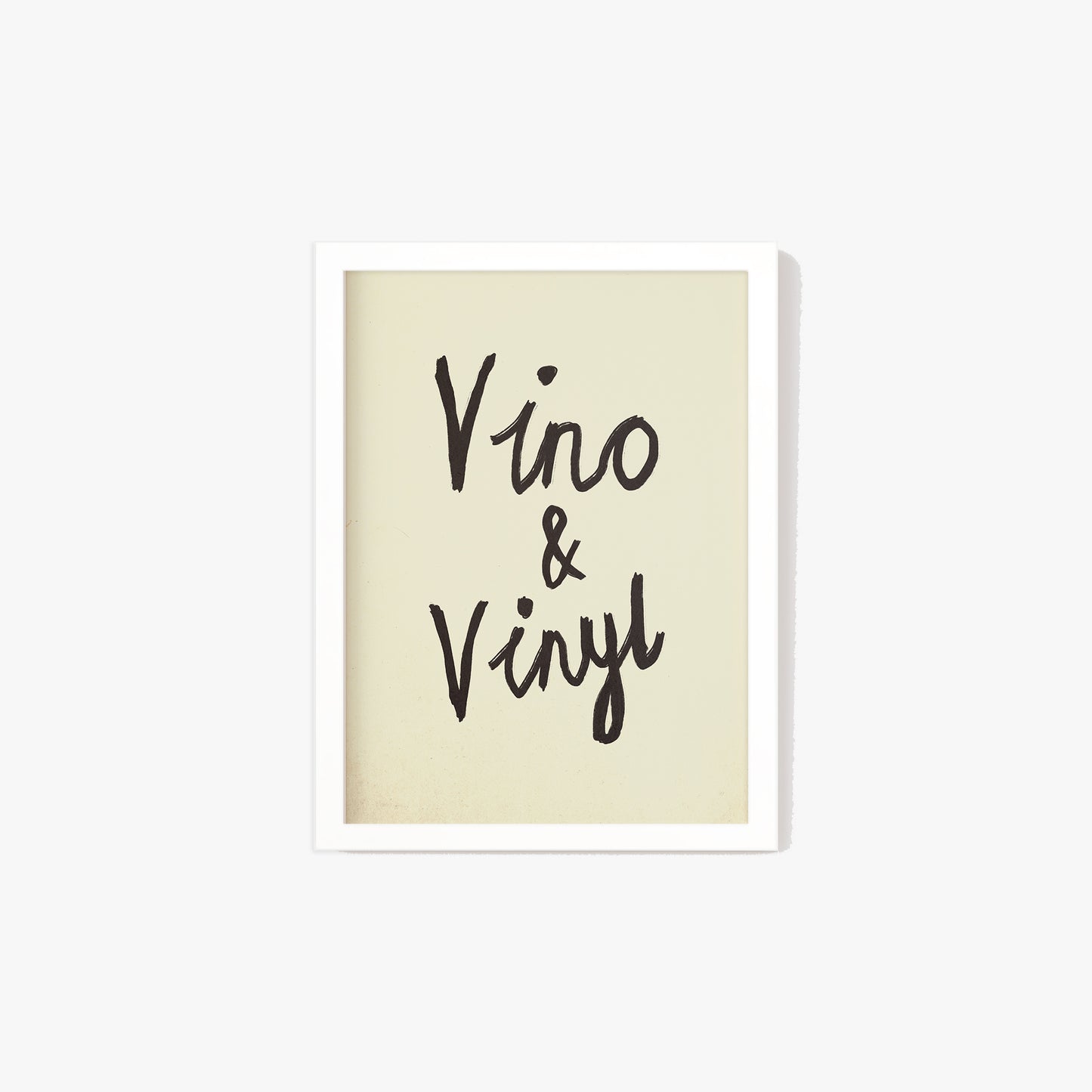 Vino & Vinyl Handwritten Print