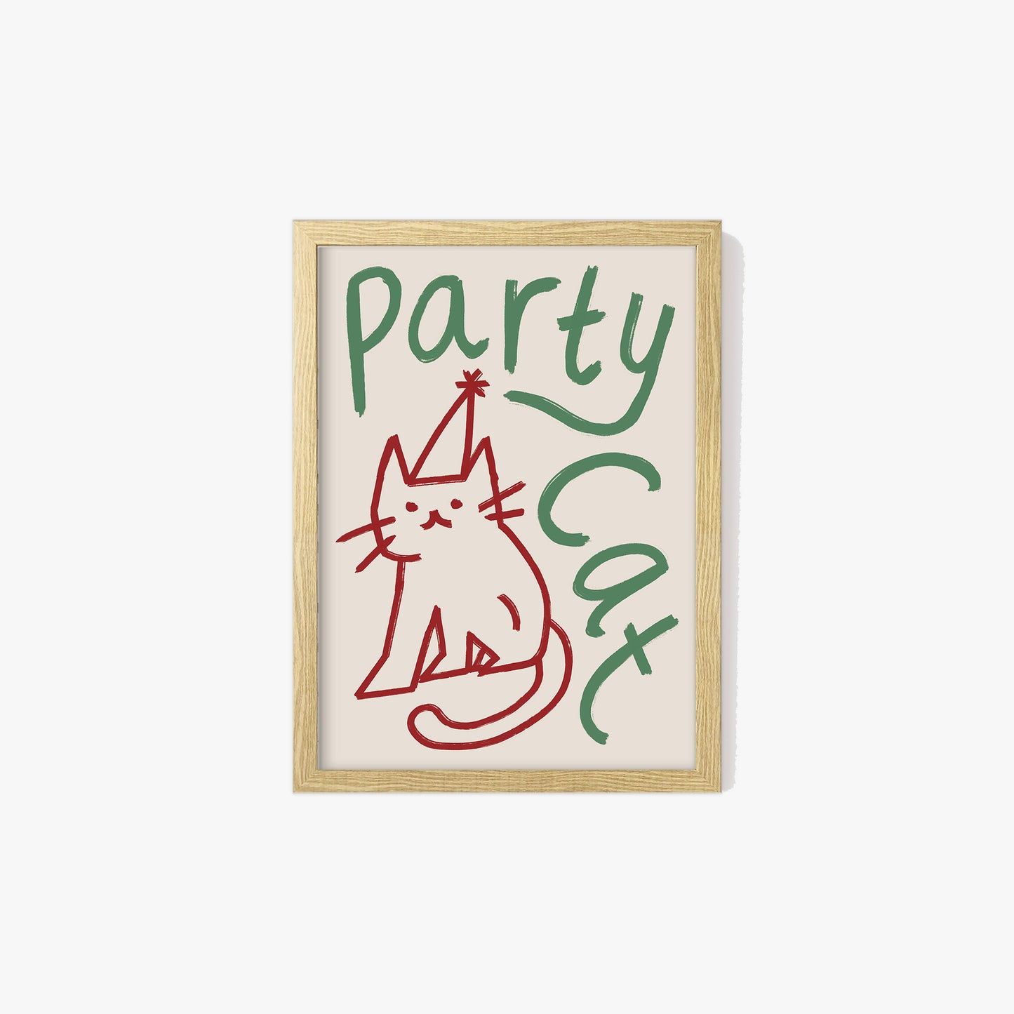 Party Cat Doodle Print