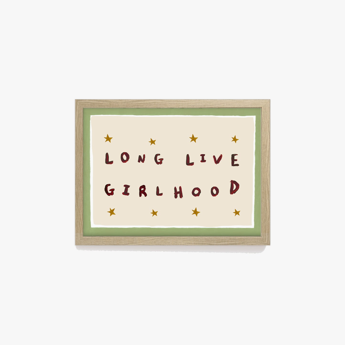 Long Live Girlhood Hand Painted Print