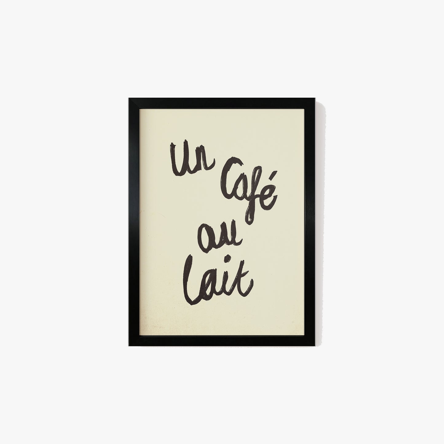 Un Café Au Lait Handwritten Print