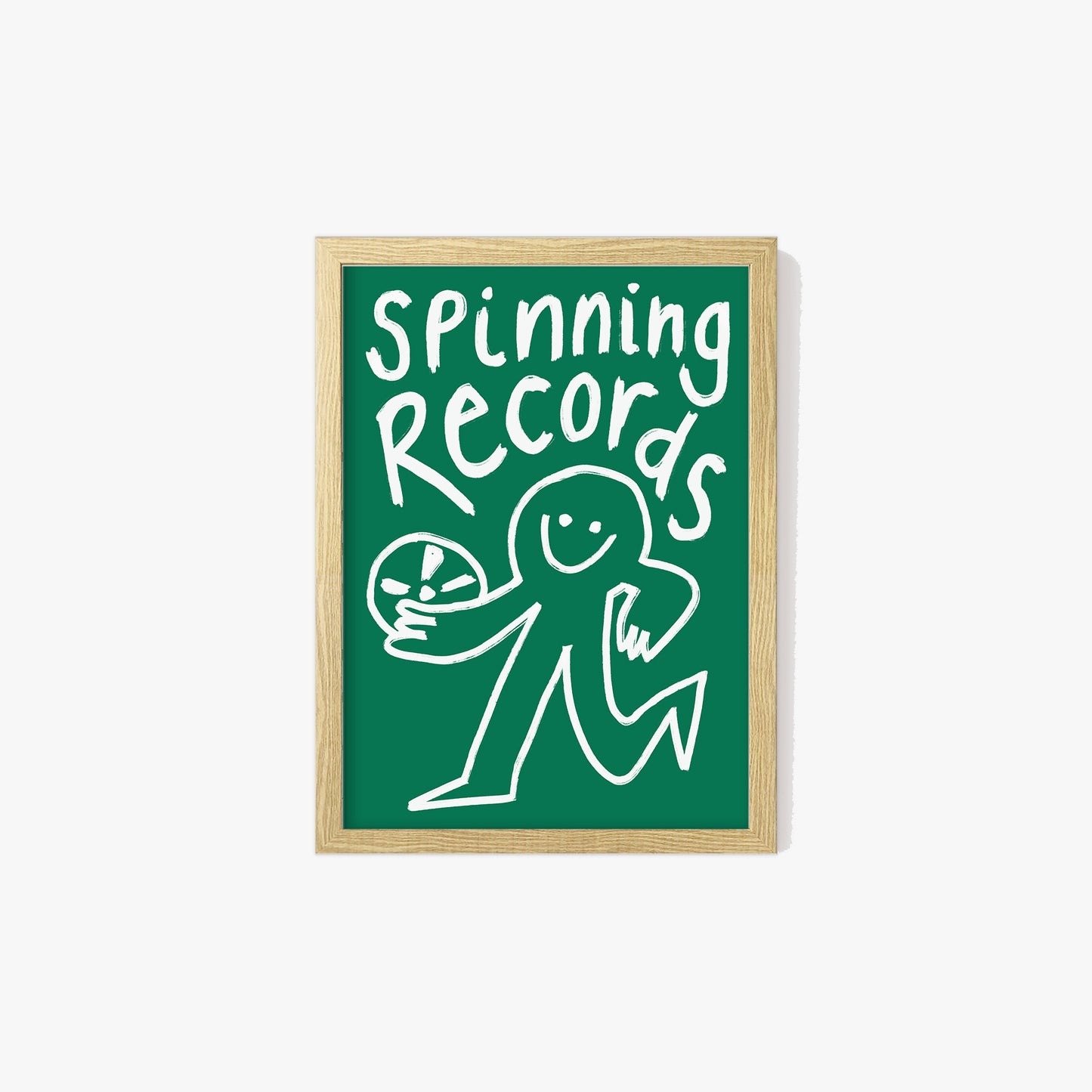 Spinning Records Doodle Print