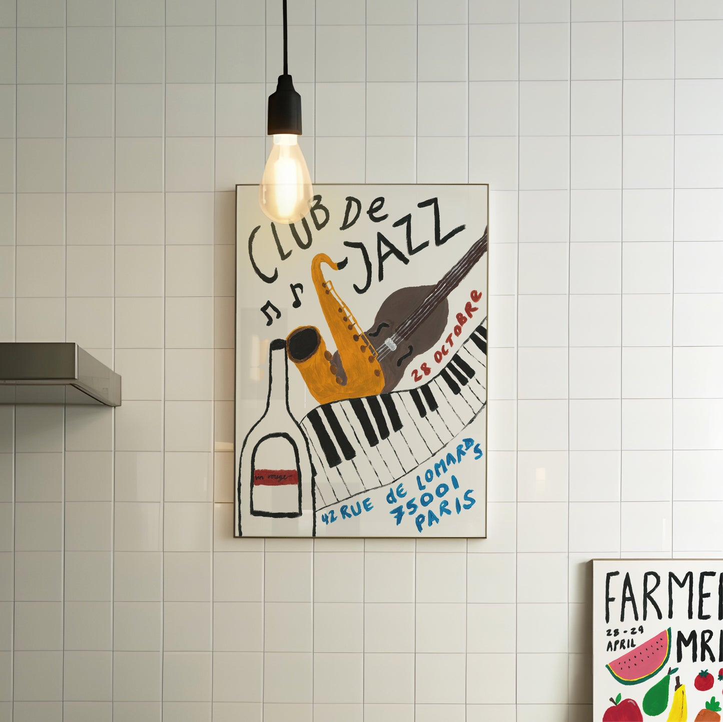 Club De Jazz Hand Painted Print