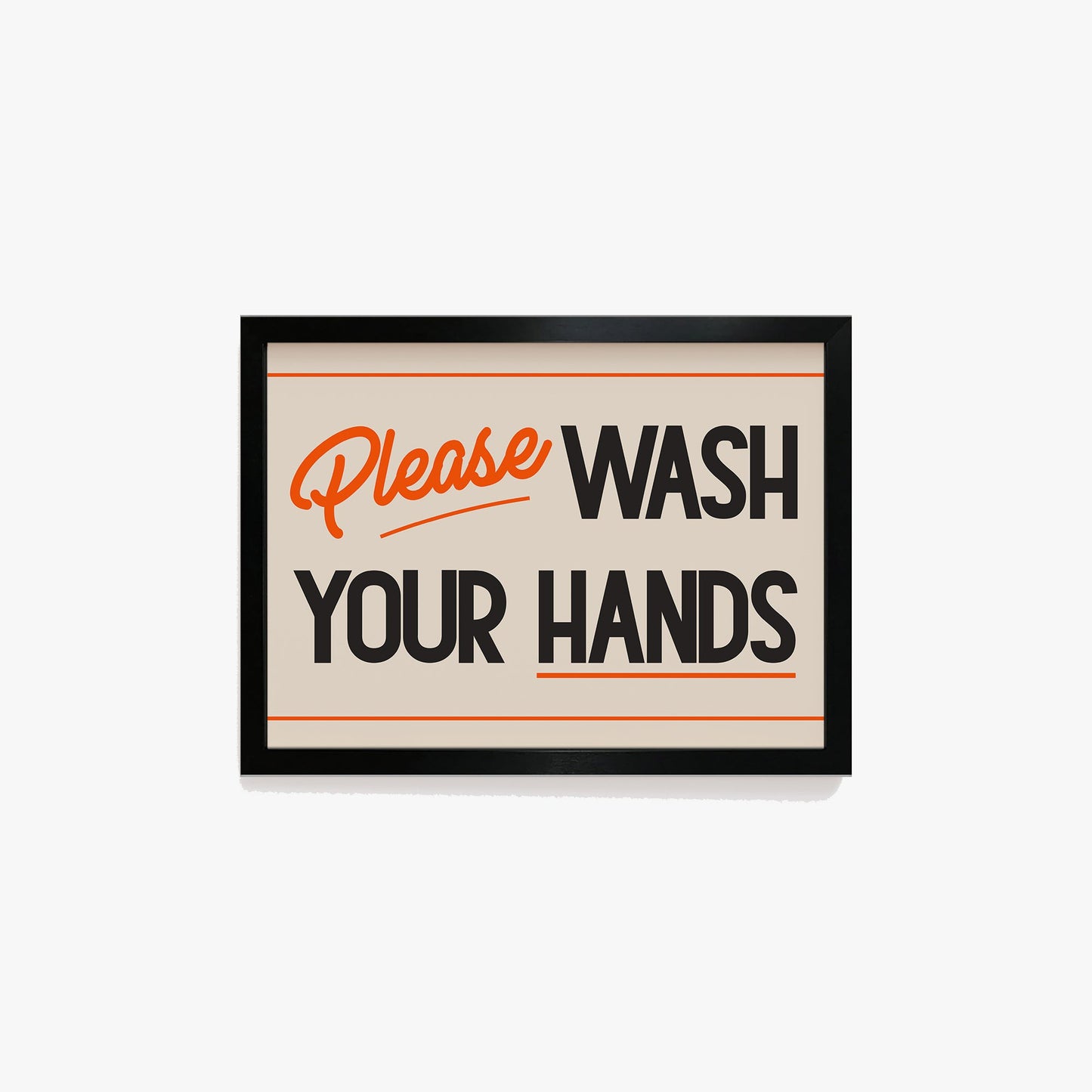 Please Wash Your Hands Retro Print