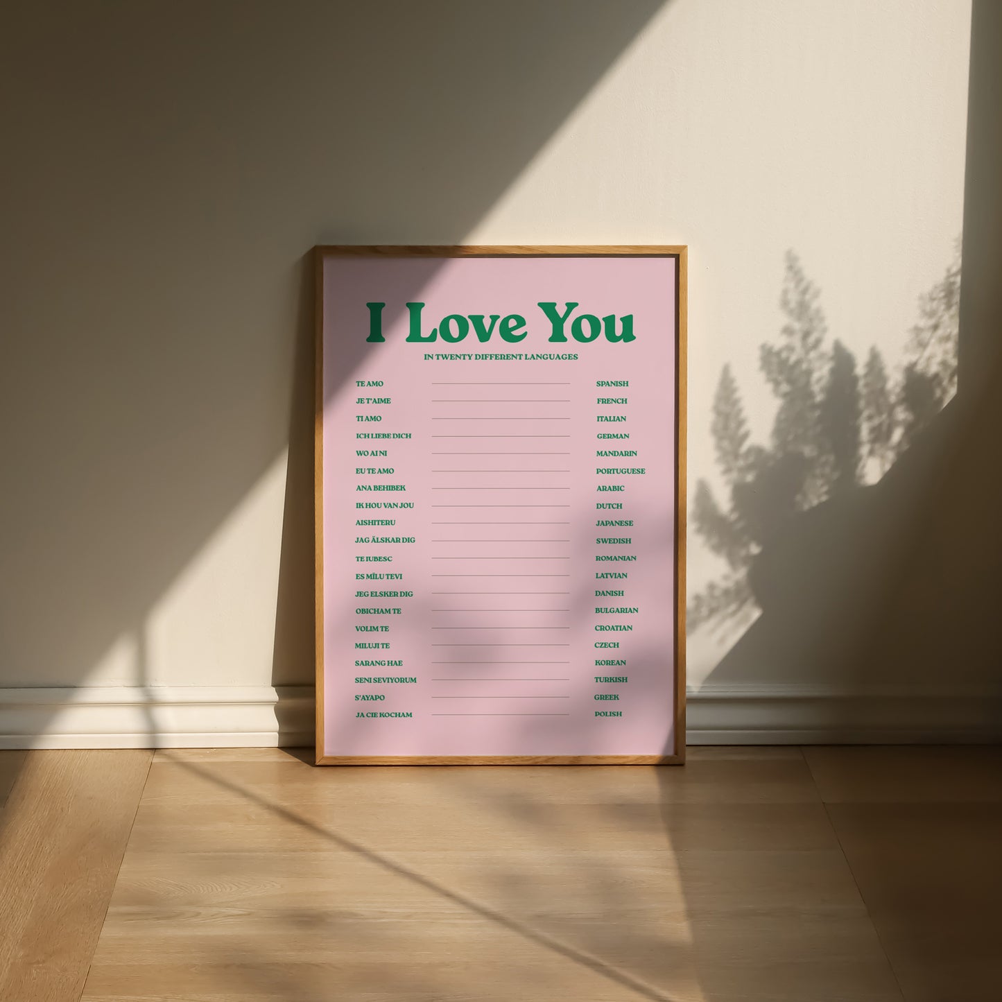 I Love You Retro Print