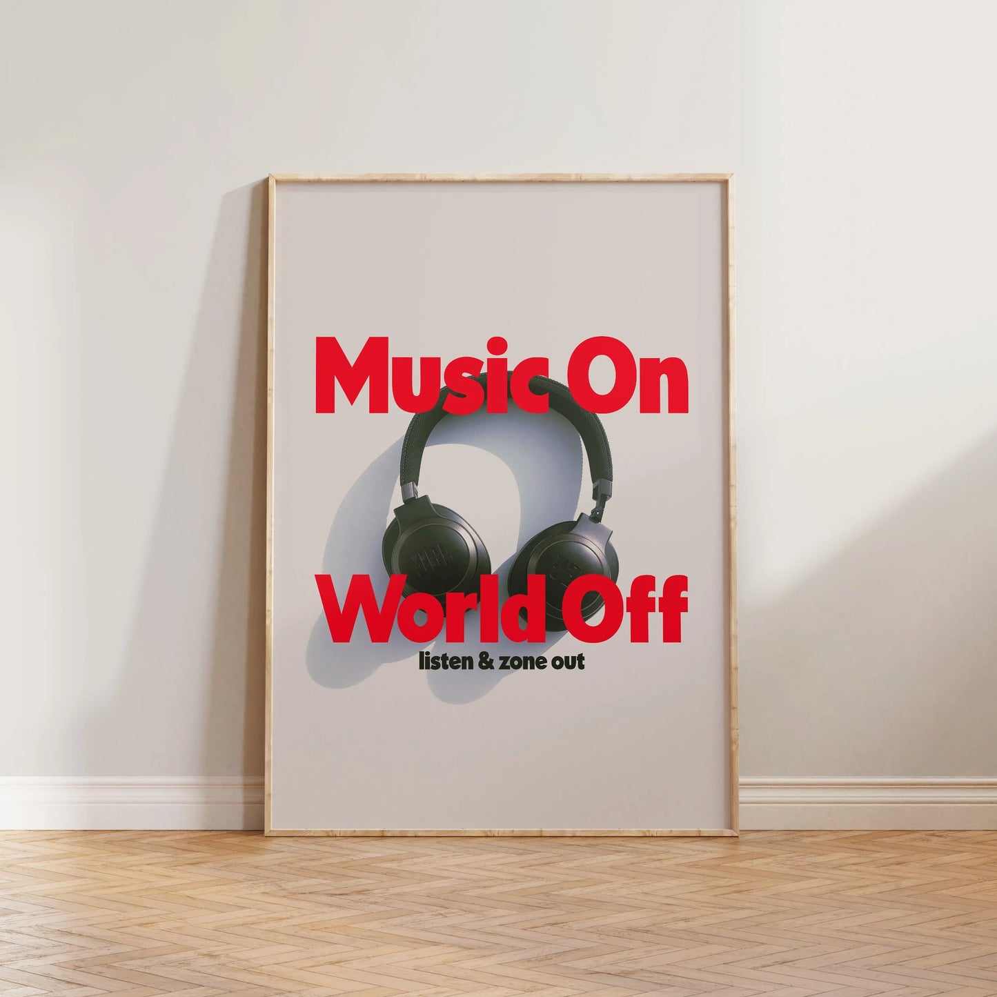 SECONDS Music On World Off Retro Print