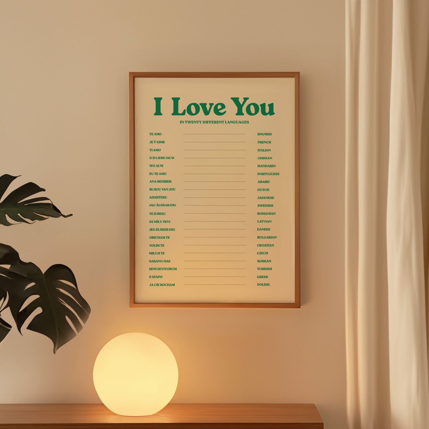 I Love You Retro Print