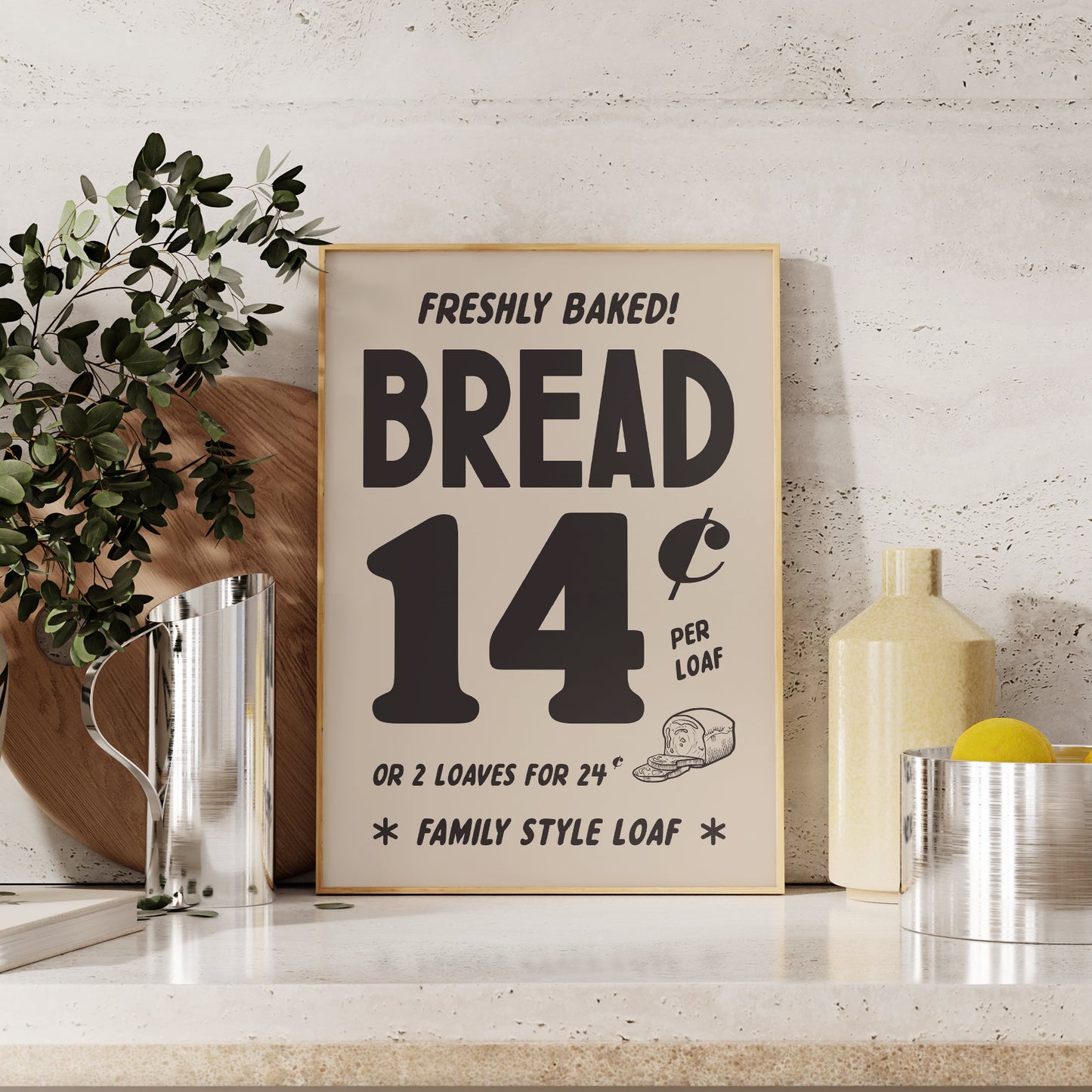 Vintage Bread Advert Print